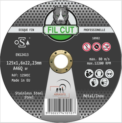 DISQUE TRONC INOX 125X1.6 MP
