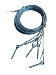 CABLE EMB. BOUCLE 5M 300KG+OEILLET A VIS ZIP CLIP FRPLTRK5P/M10X60