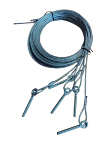CABLE EMB. BOUCLE 5M 300KG+OEILLET A VIS ZIP CLIP FRPLTRK5P/M10X60