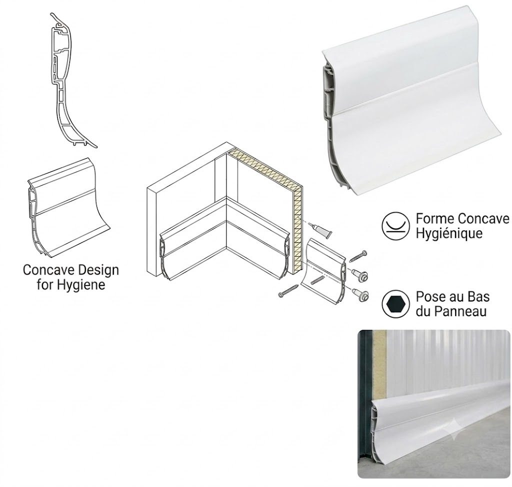 PLINTHE PVC HYGIENIQUE 